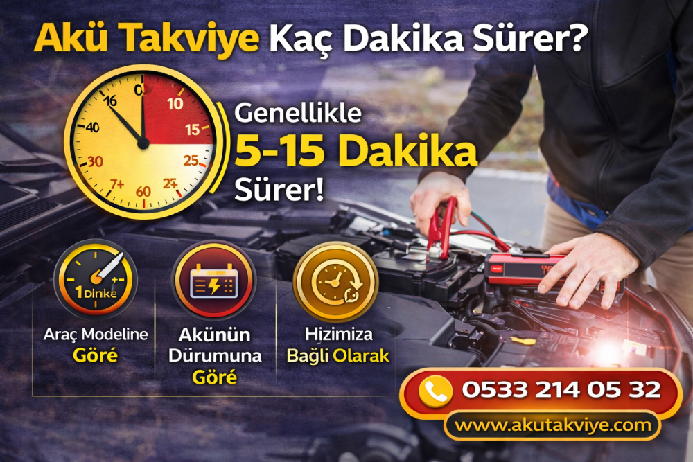 Akü takviye süresini etkileyen faktörler ve araç aküsünün hızlı şekilde çalıştırılması