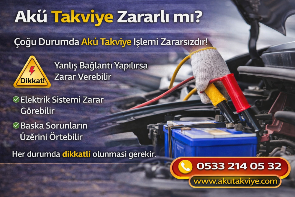 Yanlış yapılan akü takviye işleminin araç elektronik sistemlerine verebileceği zararlar