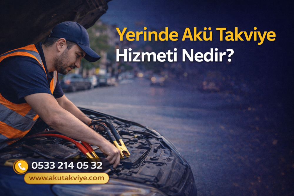 Yerinde akü takviye hizmeti hakkında mobil akü takviye ile yolda kalan aracın çalıştırılması