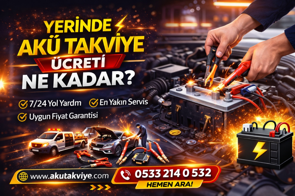 Yerinde akü takviye ücreti ve mobil akü takviye yol yardım hizmeti